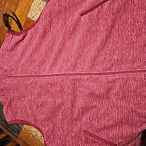 Woman within fleece vest